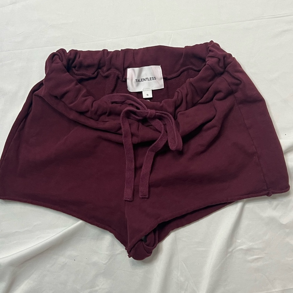 TALENTLESS Women's Maroon Drawstring Athletic Shorts